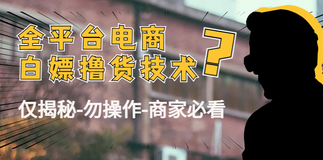 [国内电商]（4515期）外面收费2980的全平台电商白嫖撸货技术（仅揭秘-勿操作-商家必看）-第1张图片-智慧创业网