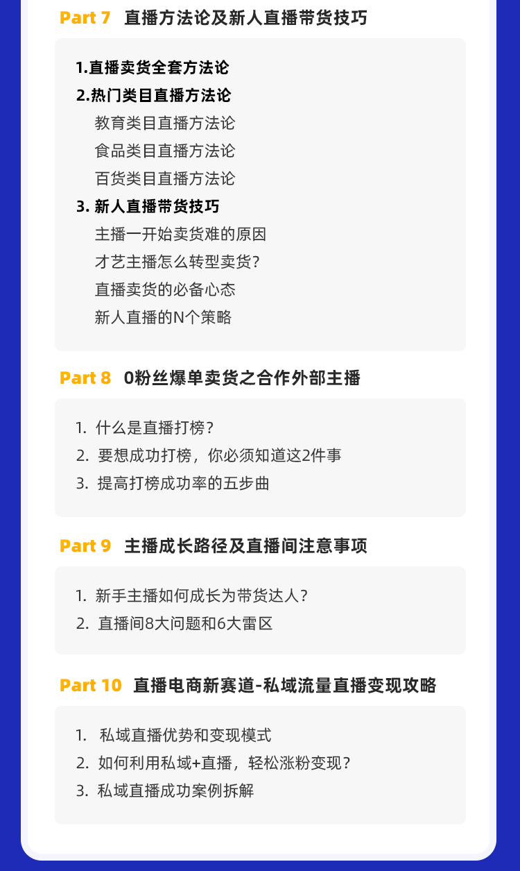 [国内电商]（1435期）0基础快速入门直播电商课程：直播平台玩法解析-团队打造-带货全流程等环节-第4张图片-智慧创业网