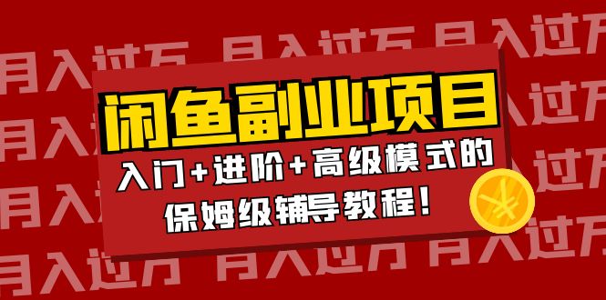 [国内电商]（3879期）月入过万闲鱼副业项目：入门+进阶+高级模式的保姆级辅导教程！