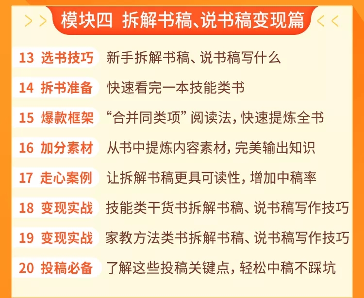 [文案写作]（1618期）读书变现营，每天半小时，把读过的书统统变成钱【赠999元大礼包】-第6张图片-智慧创业网