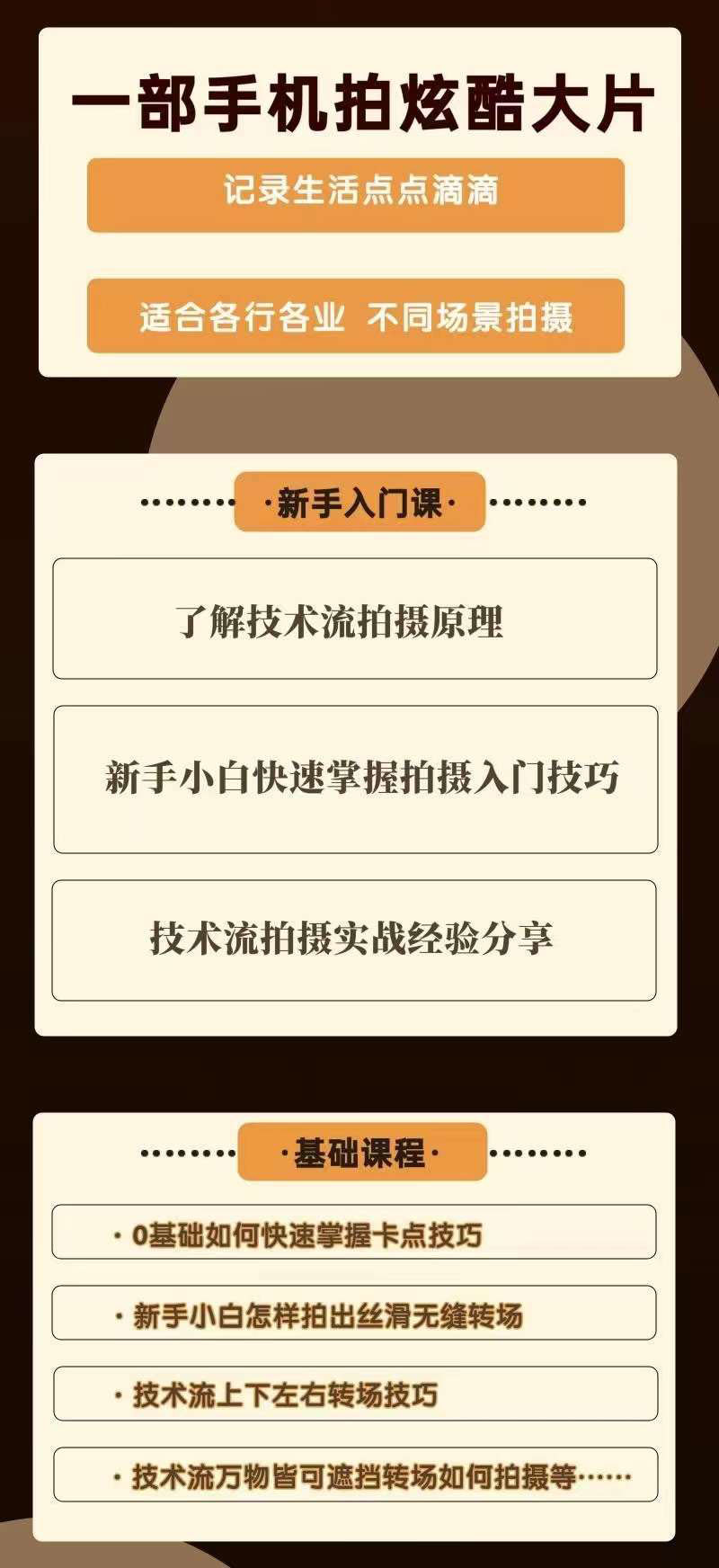 [短视频运营]（3895期）0基础新手玩转炫酷技术流拍摄：入门到精通私教课，多视角演示，通俗易懂-第2张图片-智慧创业网