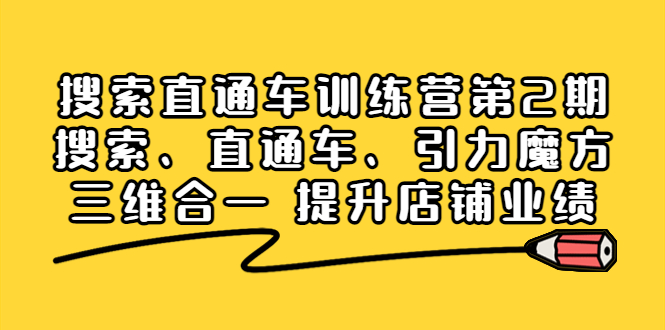 [国内电商]（3856期）搜索直通车训练营第2期：搜索、直通车、引力魔方三维合一 提升店铺业绩！