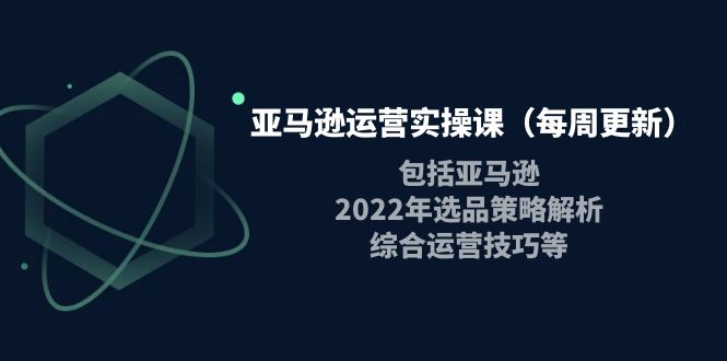 [跨境电商]（3955期）亚马逊运营实操课（每周更新）包括亚马逊2022选品策略解析，综合运营技巧等