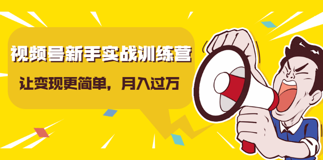 [短视频运营]（1627期）视频号新手实战训练营，让变现更简单，玩赚视频号，轻松月入过万