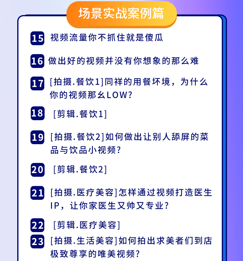 [短视频运营]（1605期）新手0基础教你玩转手机短视频创作班：拍摄-素材-引流-运营实操！-第4张图片-智慧创业网