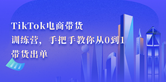 [国外项目]（2172期）TikTok电商带货训练营，手把手教你从0到1带货出单