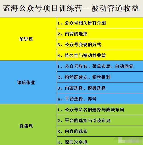 [公众号]（2633期）蓝海公众号项目训练营，手把手教你实操运营公众号和小程序变现-第2张图片-智慧创业网