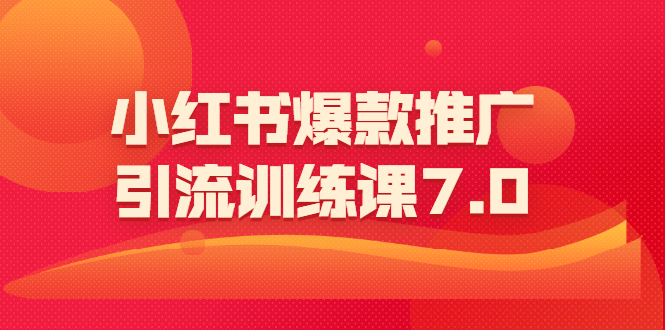 [小红书]（1565期）小红书爆款推广引流训练课7.0：一部手机即可操作玩转小红书引流赚钱-第1张图片-智慧创业网