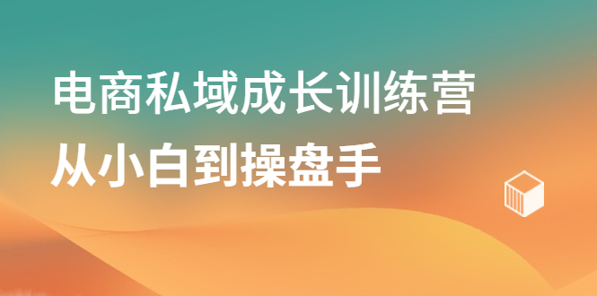 [国内电商]（2120期）电商私域成长训练营，从小白到操盘手