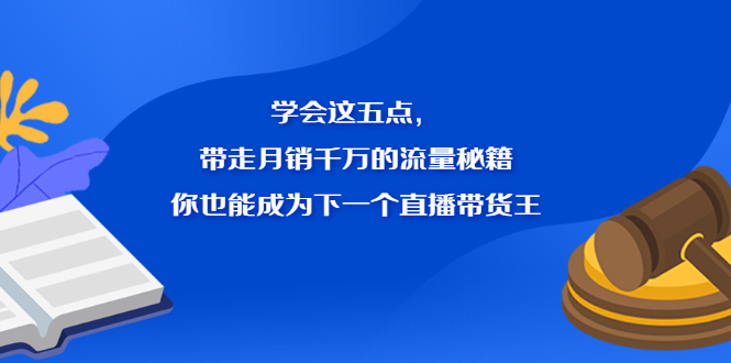 [创业项目]（2326期）学会这五点，带走月销千万的流量秘籍，你也能成为下一个直播带货王-第1张图片-智慧创业网