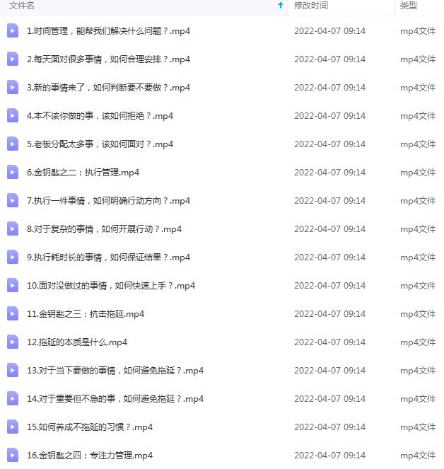 [创业项目]（2493期）《时间管理的5把金钥匙》提升你的时间和生活掌控力 做高效能人士-第2张图片-智慧创业网