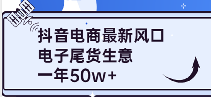 [抖音小店]（3723期）抖音电商最新风口，利用信息差做电子尾货生意，一年50w+（7节课+货源渠道)-第1张图片-智慧创业网