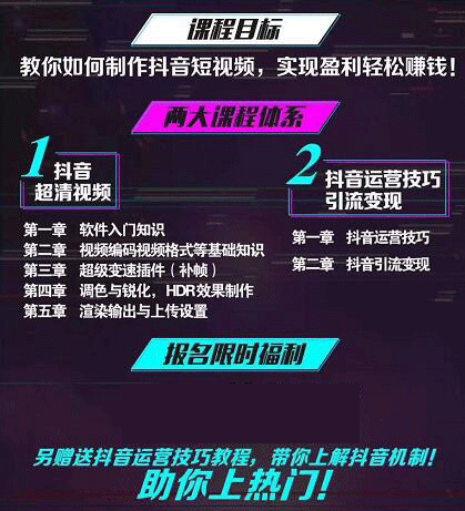 [短视频运营]（1106期）CG抖音超抖音超清60帧视频教程方法，零基础教学班（全套课程+工具）-第3张图片-智慧创业网