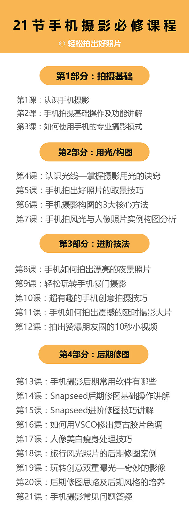 [短视频运营]（1431期）零基础用手机轻松拍大片，靠摄影副业轻松月入过万（21节手机摄影课）-第2张图片-智慧创业网