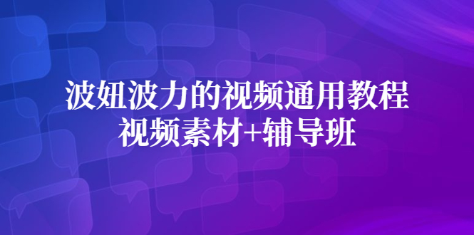[短视频运营]（2420期）波妞波力的视频通用教程+视频素材+辅导班-第1张图片-智慧创业网