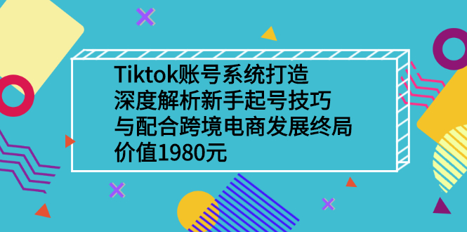 [跨境电商]（2509期）Tiktok账号系统打造，深度解析新手起号技巧与跨境电商发展终局