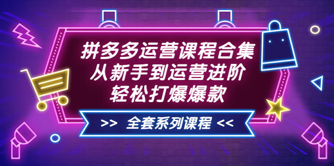 [国内电商]（3415期）拼多多运营课程合集：从新手到运营进阶，轻松打爆爆款（全套系统课程）