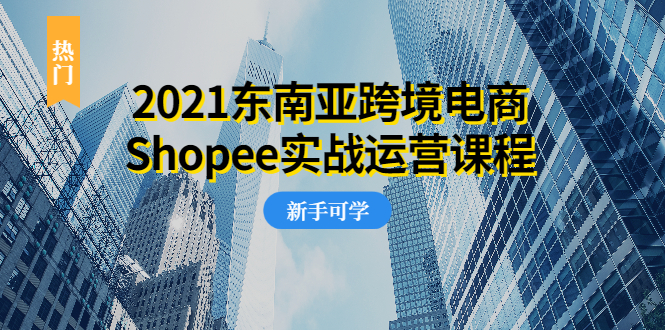 [国外项目]（1951期）2021东南亚跨境电商Shopee实战运营课程，0基础、0经验、0投资的副业项目