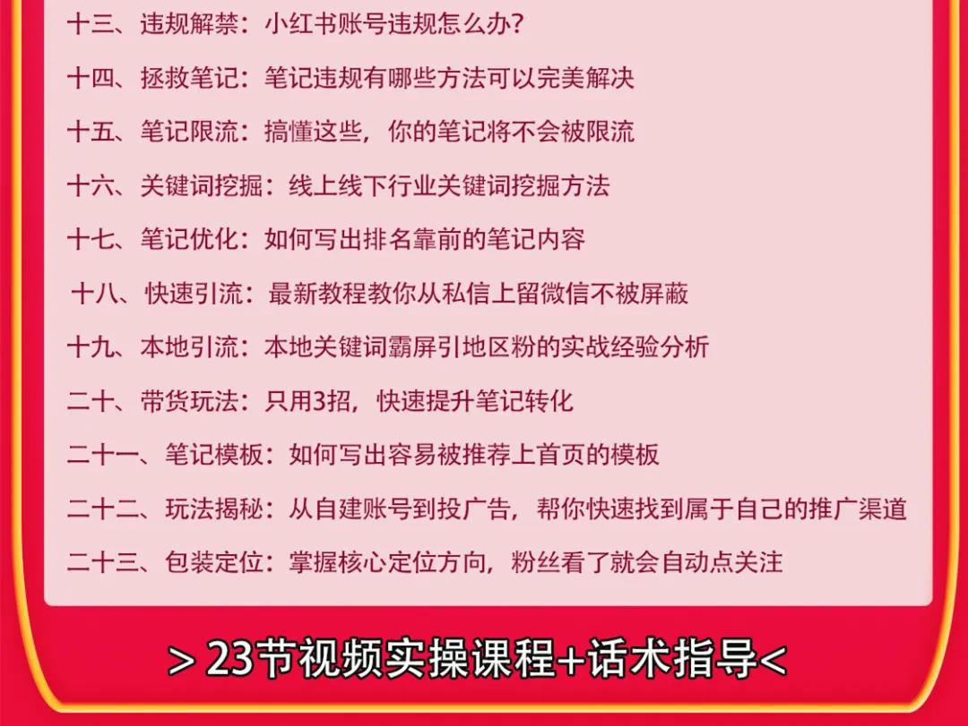 [小红书]（1630期）小红书爆款推广引流训练课9.0，手把手带你玩转小红书 一部手机即可月入万元-第3张图片-智慧创业网