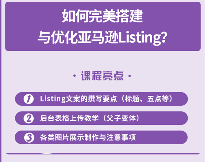 [跨境电商]（2442期）完美搭建与优化亚马逊Listing（爆单必修课）-第1张图片-智慧创业网