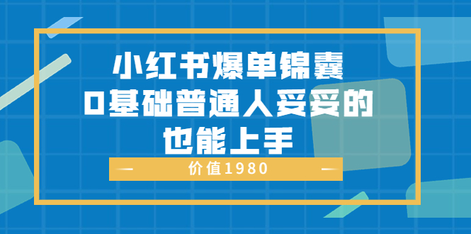 [小红书]（3402期）小红书爆单锦囊，0基础普通人妥妥的也能上手-第1张图片-智慧创业网