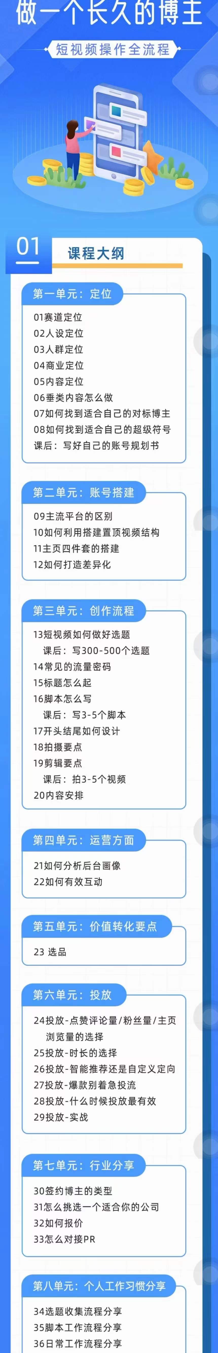 [短视频运营]（4361期）短视频实操全流程-长久博主必学：账号定位+搭建+创作+运营+转化+投放  等等-第2张图片-智慧创业网