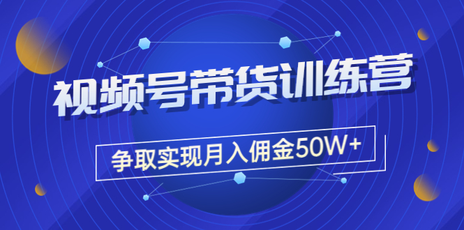 [短视频运营]（3235期）收费4980的《视频号带货训练营》争取实现月入佣金50W+（课程+资料+工具）