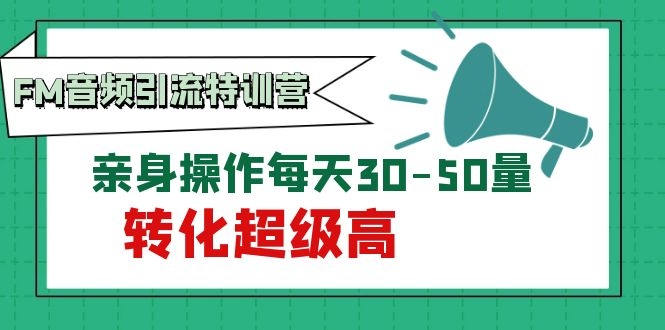 [引流-涨粉-软件]（1114期）黄岛主《FM音频引流特训营1.0》亲身操作每天30-50量，转化超级高-第2张图片-智慧创业网