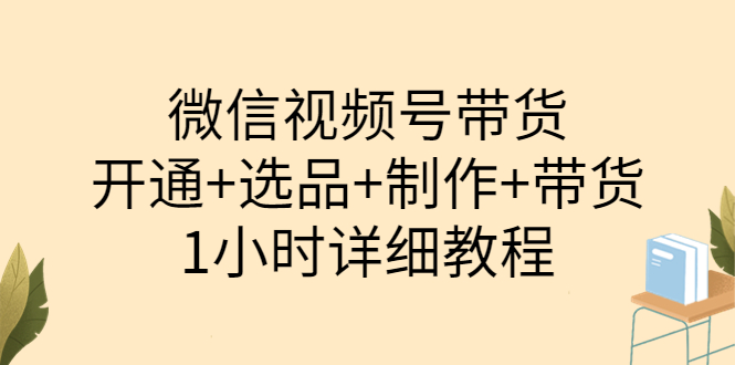 [短视频运营]（3515期）陈奶爸·微信视频号带货：开通+选品+制作+带货（1小时详细教程）-第1张图片-智慧创业网