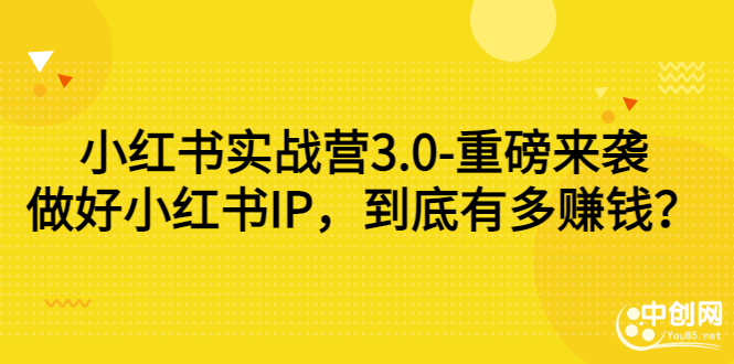 [小红书]（2861期）小红书实战营3.0-重磅来袭：做好小红书IP，到底有多赚钱？