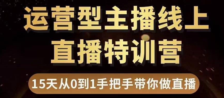 [短视频运营]（3285期）慧哥直播电商运营型主播特训营，0基础15天手把手带你做直播带货