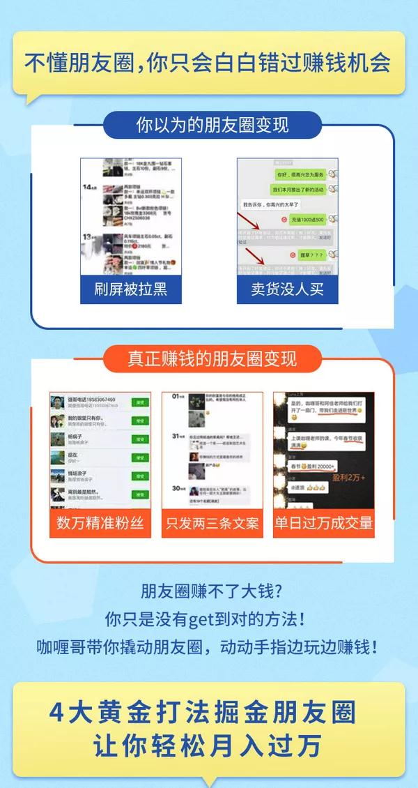 [创业项目]（1326期）【0投入0风险0人脉】朋友圈财源滚滚技法 4大黄金打法20天赚6w+(30节课+PDF)-第2张图片-智慧创业网