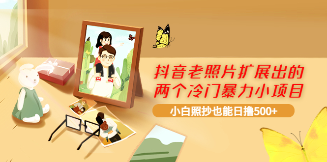 [热门给力项目]（3703期）抖音老照片扩展出的两个冷门暴力小项目，小白照抄也能日撸500+