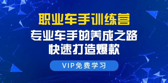 [国内电商]（1485期）职业车手训练营：专业车手的养成之路，快速打造爆款（8节-无水印直播课）