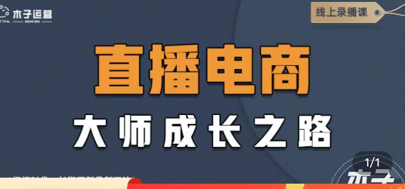 [直播带货]（4200期）直播电商高手成长之路：教你成为直播电商大师，玩转四大板块（25节）-第1张图片-智慧创业网