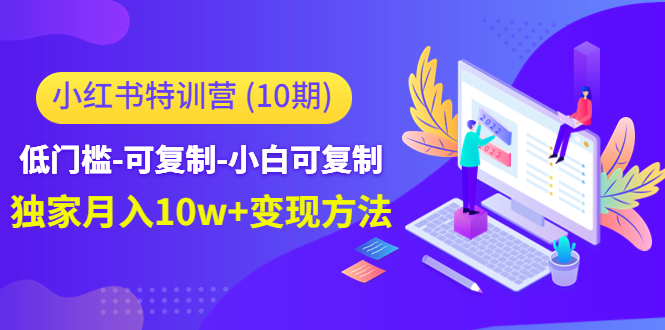 [小红书]（4553期）小红书特训营（第10期）低门槛-可复制-小白可复制-独家月入10w+变现方法-第1张图片-智慧创业网