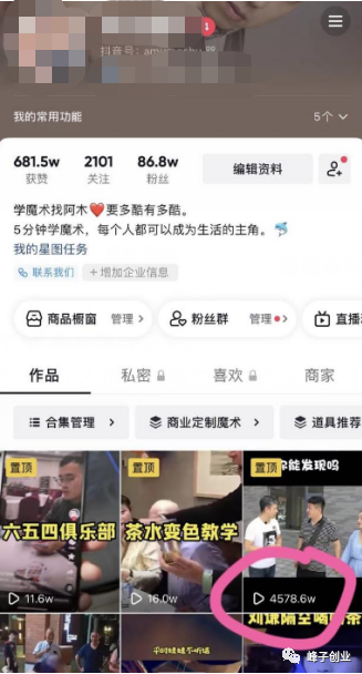 抖音细分领域魔术号玩法拆解！-第2张图片-智慧创业网