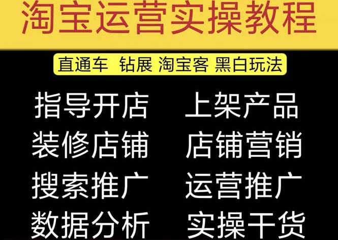 [国内电商]（5079期）2023淘宝开店教程0基础到高级全套视频网店电商运营培训教学课程（2月更新）-第1张图片-智慧创业网