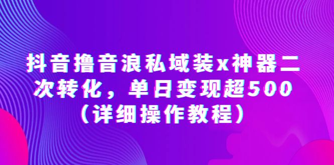 [热门给力项目]（6186期）抖音撸音浪私域装x神器二次转化，单日变现超500（详细操作教程）-第1张图片-智慧创业网