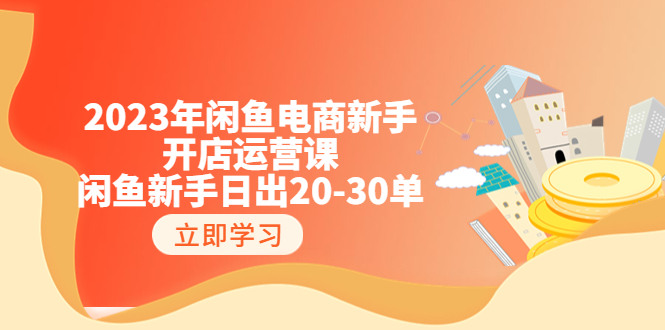 [国内电商]（6471期）2023年闲鱼电商新手开店运营课：闲鱼新手日出20-30单（18节-实战干货）-第1张图片-智慧创业网