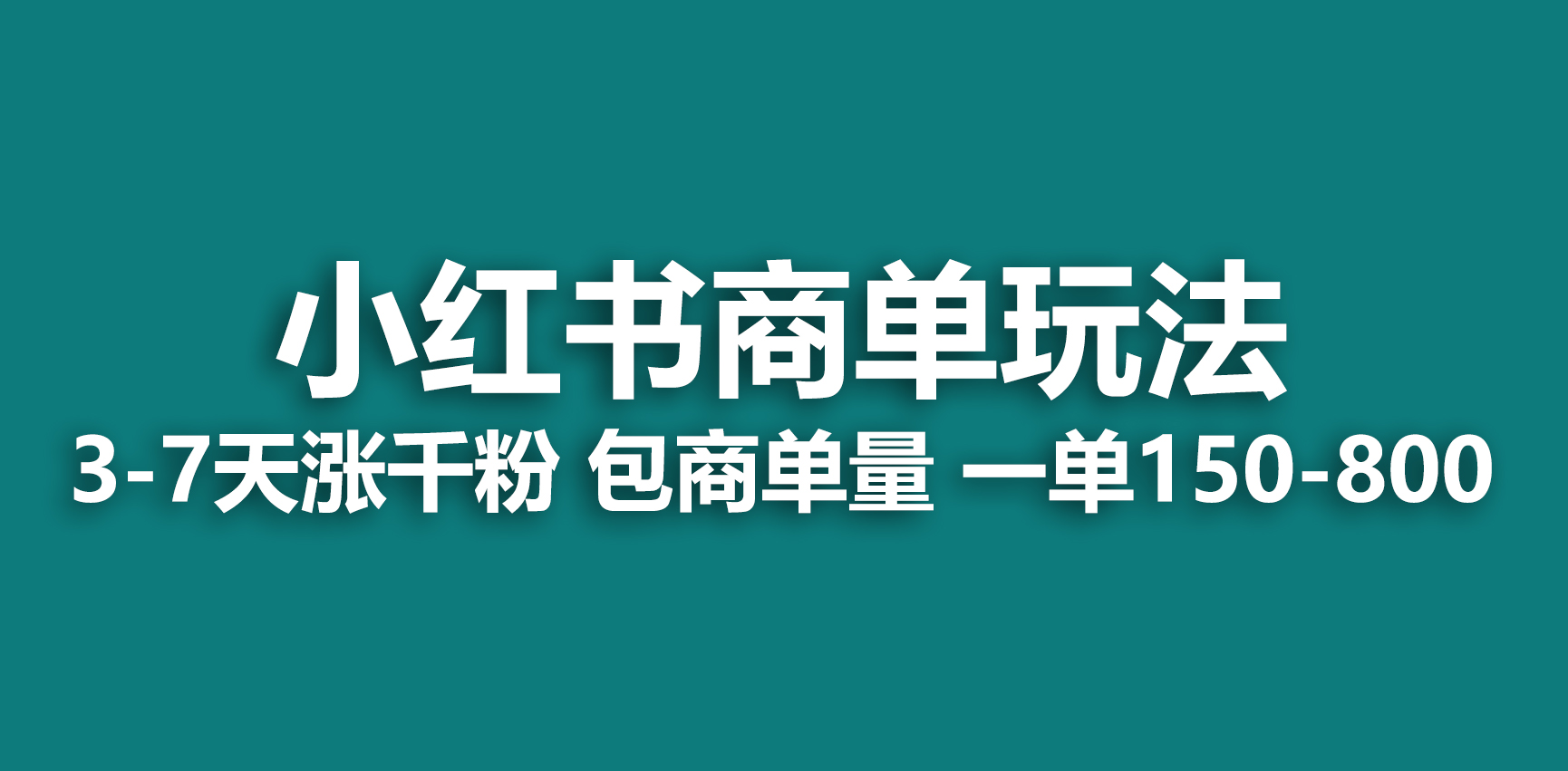 [热门给力项目]（6698期）小红书商单玩法，一周破千粉，商单接到手软，一单150-800