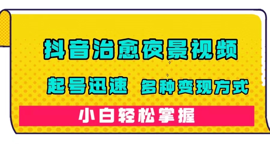 [热门给力项目]（7414期）抖音治愈系夜景视频，起号迅速，多种变现方式，小白轻松掌握（附120G素材）-第1张图片-智慧创业网