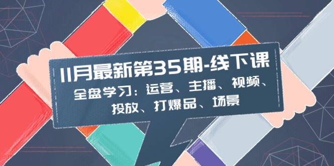 [直播带货]（8314期）11月最新-35期-线下课：全盘学习：运营、主播、视频、投放、打爆品、场景-第1张图片-智慧创业网