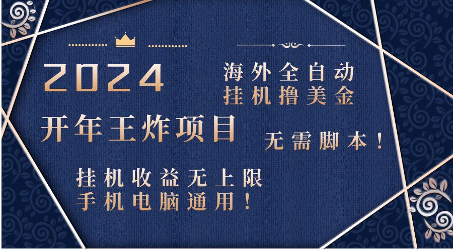 [国外项目]（8494期）2024海外全自动挂机撸美金项目！手机电脑均可，无需脚本，收益无上限！-第1张图片-智慧创业网