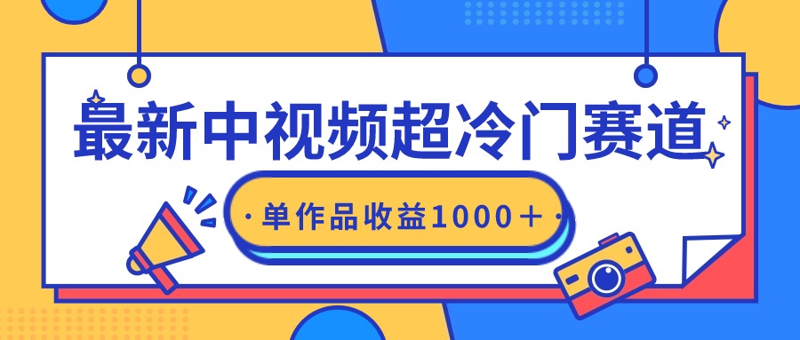 [热门给力项目]（9275期）最新中视频超冷门赛道，轻松过原创，单条视频收益1000＋