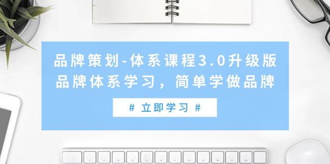 [创业项目]（9284期）品牌策划-体系课程3.0升级版，品牌体系学习，简单学做品牌（高清无水印）