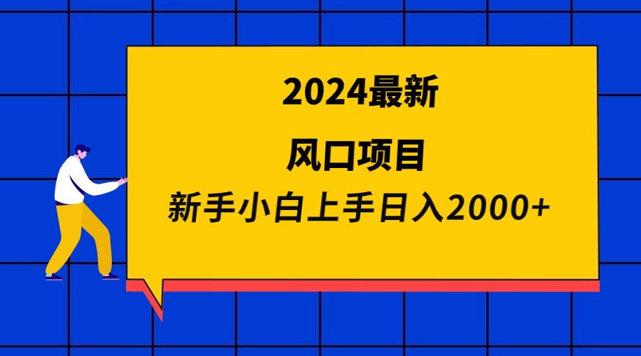 [热门给力项目]（9483期）2024最新风口项目 新手小白日入2000+