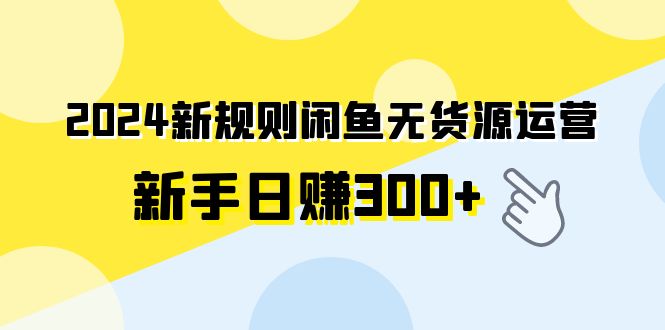 [无货源]（9522期）2024新规则闲鱼无货源运营新手日赚300+-第1张图片-智慧创业网