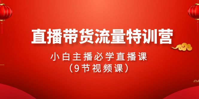 [直播玩法]（9592期）2024直播带货流量特训营，小白主播必学直播课（9节视频课）-第1张图片-智慧创业网