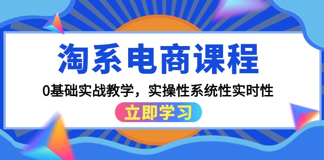 [国内电商]（9704期）淘系电商课程，0基础实战教学，实操性系统性实时性（15节课）